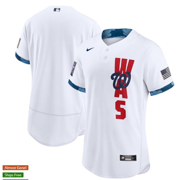 Men Washington Nationals Blank White 2021 All Star Elite Nike MLB Jersey->st.louis cardinals->MLB Jersey